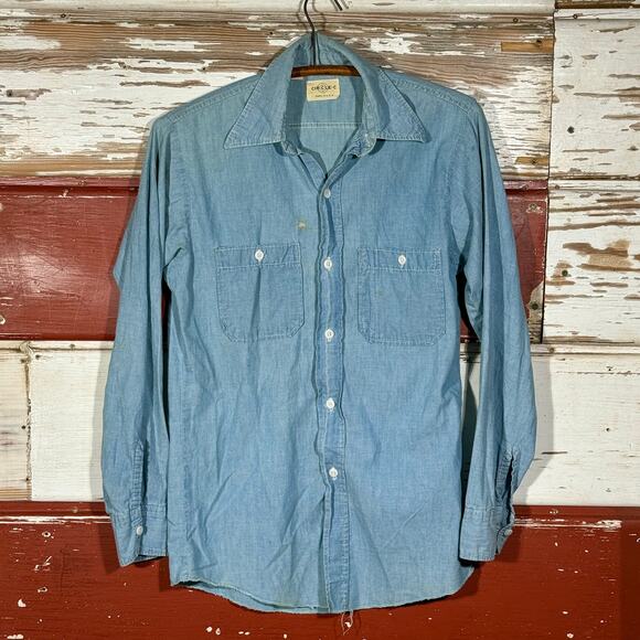 Vintage 70s CIRCLE C Denim Shirt - Picture 3 of 9